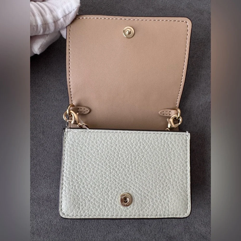 Coach Mint Green Mini Wallet with Gold Chain NWT - Picture 9 of 9